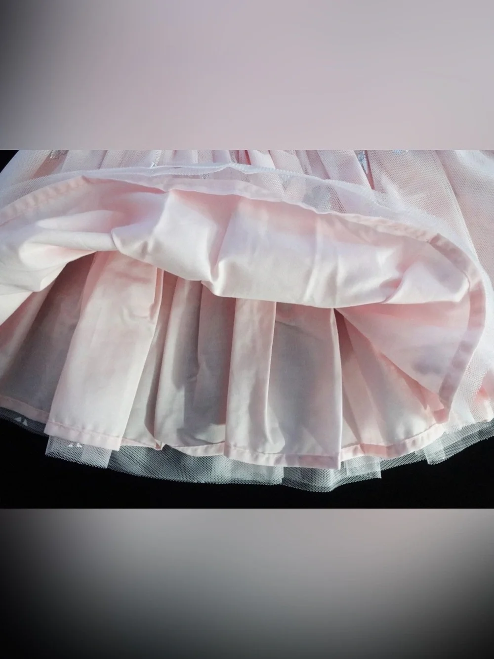 Carters Pink tulle Skirt with silver bows. Size: Girls 24 months